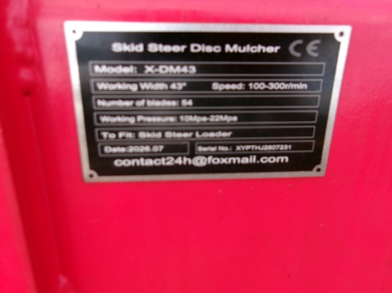 Skid Steer Mini Disc Mulcher