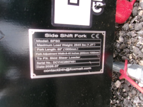 Skid Steer Side Shift Fork