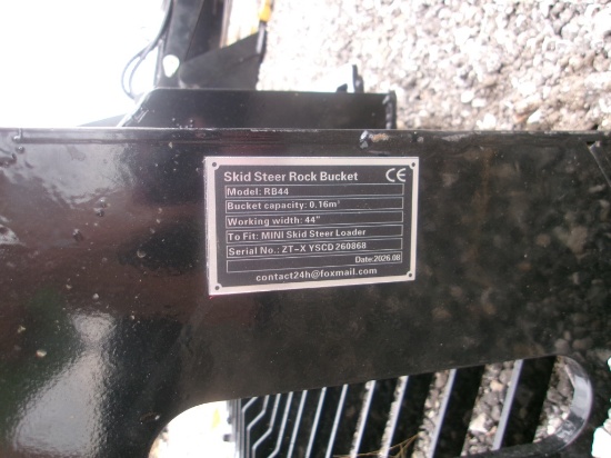 Mini Skid Steer Rock Bucket