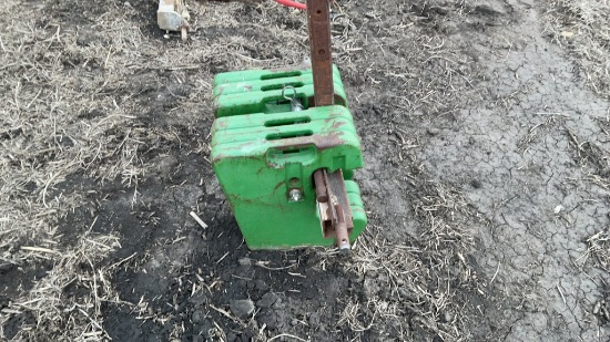 (6) John Deere Suitcase Weights