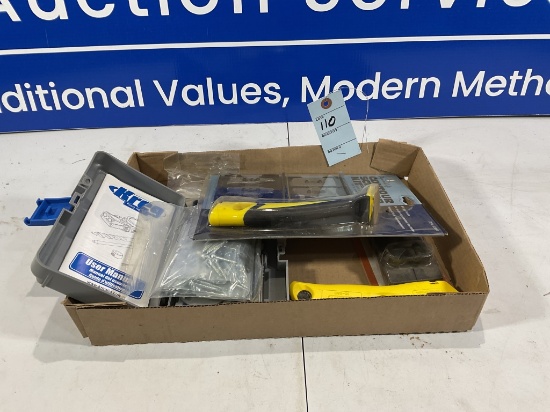Scraper, Biscuit Jig, Tarp Clips and Carpet Knife
