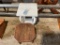Two small wooden tables