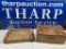 2 boxes of etched glassware