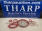 6 piece glassware with red top