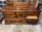 Wooden Dresser with Large Mirror Attached