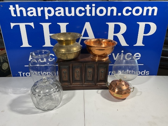 Jewelry Box, Spittoon, and Misc