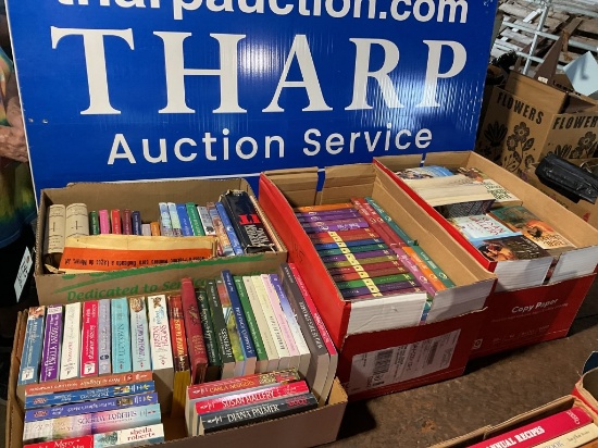 4 boxes of books