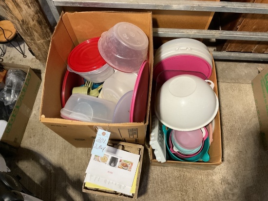 2 boxes of Tupperware
