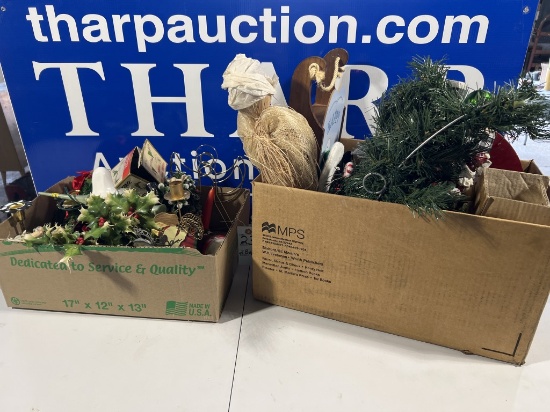 2 boxes of Christmas Decorations