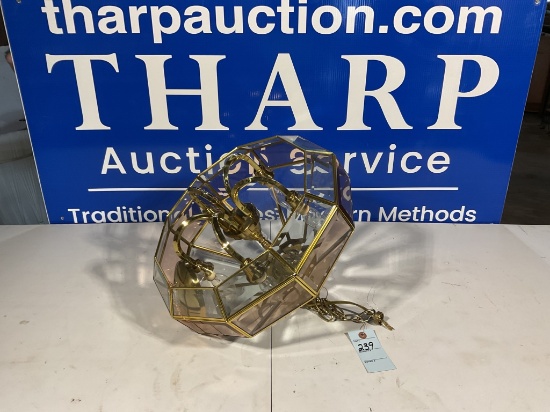 Glass and Brass Style Hanging Light Fixture
