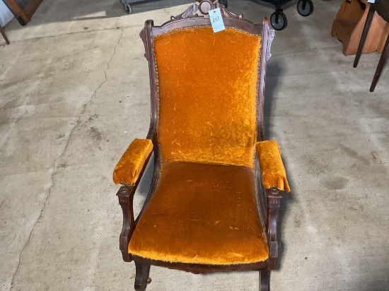 Wooden Upholstered Rocker