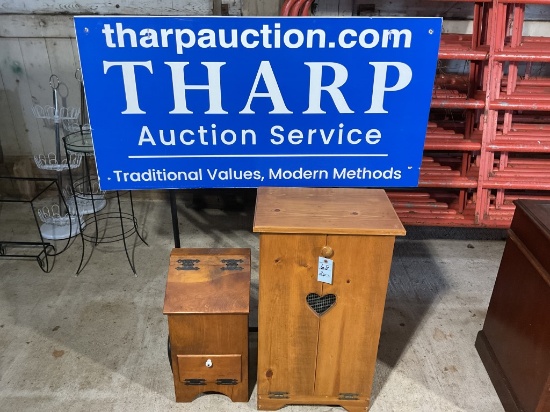 Wooden Trash Can and Potato bin