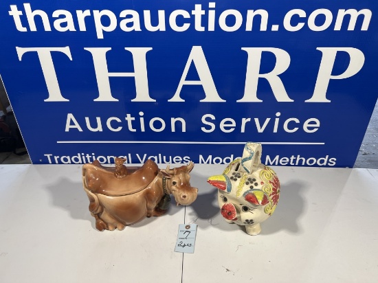 Cow cookie Jar & Pig Piggy Bank