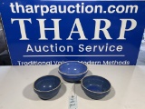 Blue pottery bowls