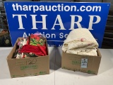2 boxes of table cloths