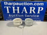 2 Ironstone pots