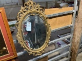 Gold Frame Oval Mirror