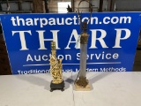 Two decorative lamps