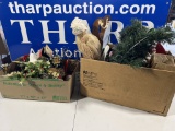 2 boxes of Christmas Decorations