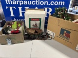 3 boxes of Christmas Decor