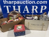 2 Boxes of Christmas decorations