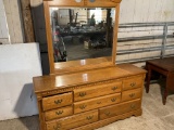 Oak Dresser with Mirror