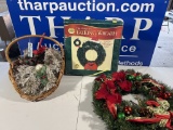 Christmas Wreath, Basket, Wrapping Paper, Misc