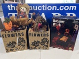 3 boxes of fall decor
