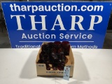 Box of red glassware