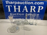 9 pieces of glassware