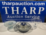 3 pieces of glassware