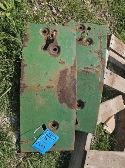 John Deere slab weights