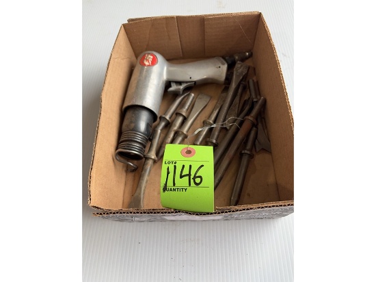 CP Air Hammer with Multiple Chisel Attachments