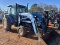 New Holland TS110 Tractor w/ loader Woods dual front end loader w/ skid steer attachment Hours:2886