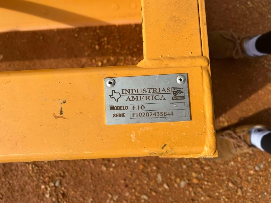 Industrias America F10 Box Blade 10' New/Unused SN: F10202435844 (No Cylinder)