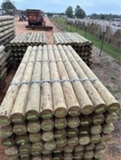 5" x 8' Wood Post Bundle