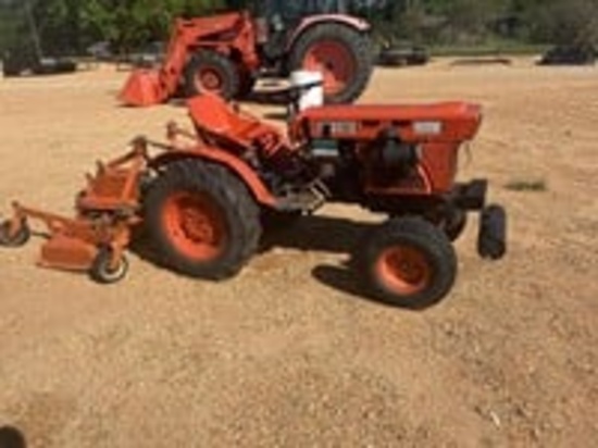 Kubota B6100E mini tractor w/ Woods Rotary Cutter