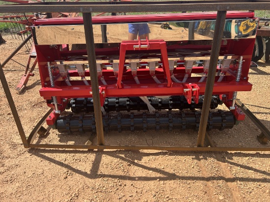 2025 AGT STSD10 Skid Steer Seeder Unused SN: STSD1025032701A, fits skid steer and a 3 PT Quick Hitch