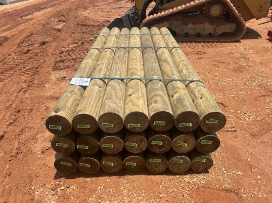 6" x 8' Wood Post Bundle