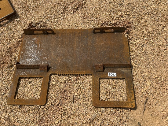 skid steer weld on plate with guard