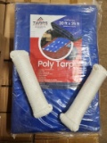 20 ft x 25 ft Poly tarp with tie down rope