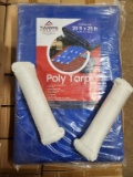 20 ft x 25 ft Poly tarp with tie down rope