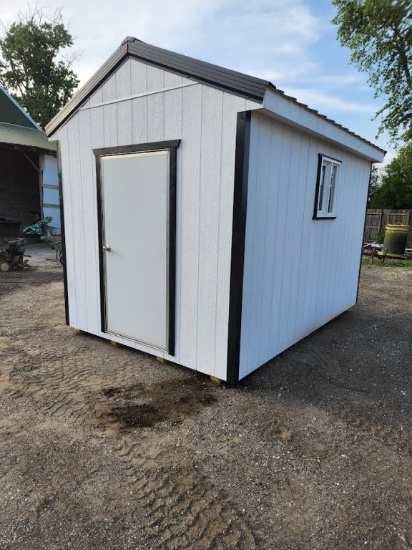 Amish Built 8x12 Building tin roof & 2 windows nice secure door