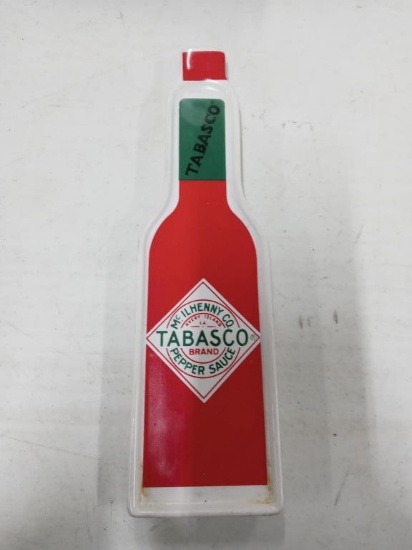 Ceramic Tabasco advertising can be used as a wall hanging, or spoon holder by the stove