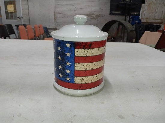 American Flag Cookie Jar