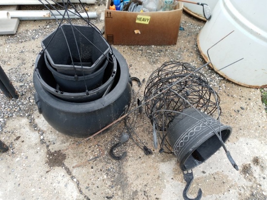 Pots and hanging baskets flag holder