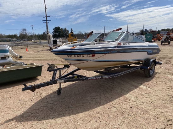 1989 Stratos 165XL Boat with Trailer (Has WI Title)
