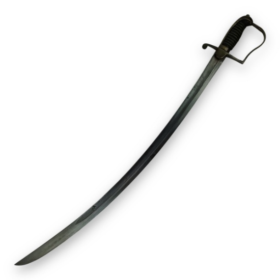 British Napoleonic Era Cavalry Sword with Damascus Blade