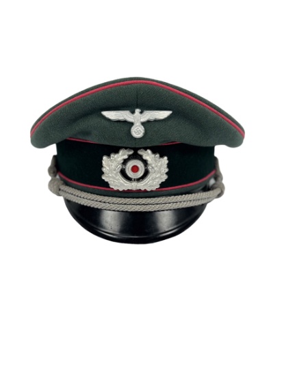 German WW2 Army Heer Panzer (Tank) EM/NCO Officer Visor Cap