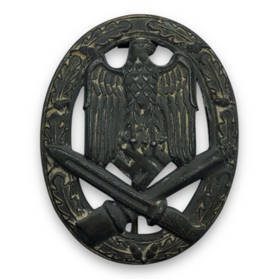 German WW2 General Assault Badge - Marked "G.B.42" Gustav Brehmer, Markneukirchen